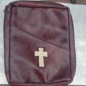 Men's Brown Leather Book Bag